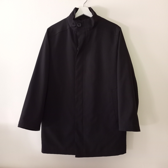 Sanyo Men's Black Trench CoatM